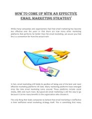 How to Come up with an Effective Email Marketing Strategy.pdf