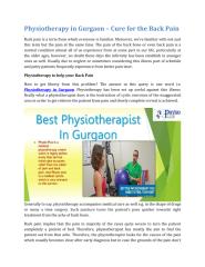 Physiotherapy in Gurgaon – Cure for the Back Pain.pdf