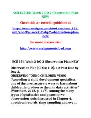 ASH ECE 354 Week 2 DQ 2 Observation Plan NEW.doc