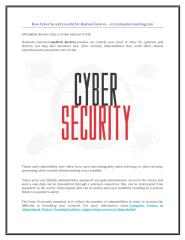 How Cyber Security useful for Medical Devices – tccicomputercoaching.com.doc