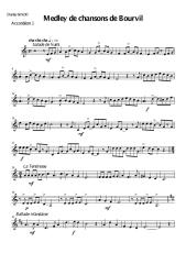 sheets-Orchestre d'accordéons - Medley de chansons de Bourvil pour ensemble d'accordéons (1er Accordéon) .pdf