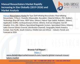 Manual Resuscitators Market Rapidly Increasing In Size Globally (2019-2026) and Market Analysis.pptx