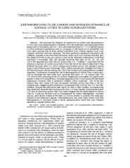EARTHWORM EFFECTS ON CARBON AND NITROGEN DYNAMICS OF SURFACE LITTER IN CORN AGROECOSYSTEMS.pdf