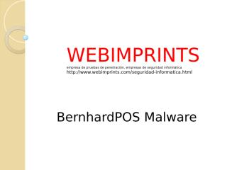 empresa de seguridad BernhardPOS webimprints.ppt